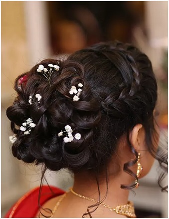 Classy bun with French braids